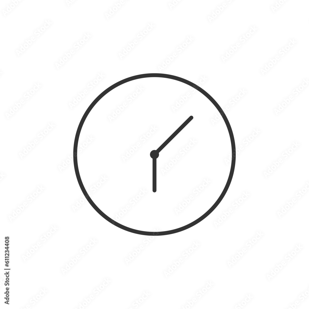 clock icon vector with hour and minute handle in eps 10 format. Time interface for the countdown and management of time clock icon vector with hour and minute handle in eps 10 format. Time interface for the countdown and management of time