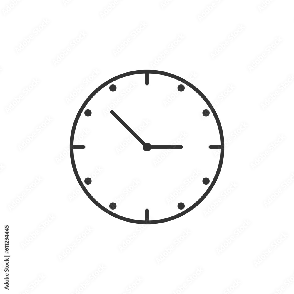 clock icon vector with hour and minute handle in eps 10 format. Time interface for the countdown and management of time clock icon vector with hour and minute handle in eps 10 format. Time interface for the countdown and management of time