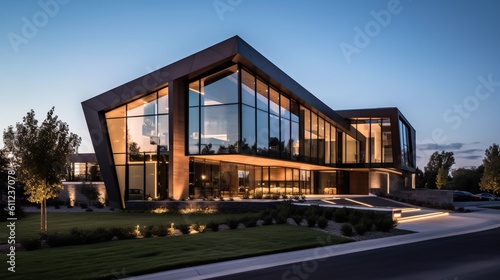 Luxurious Modern Dream Home Showcasing Sleek Minimalist Architecture and Breathtaking Landscape in High-Quality Architectural Photography 