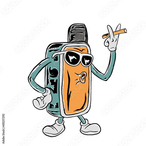 a vape men smoke its chigerrate illustration vector