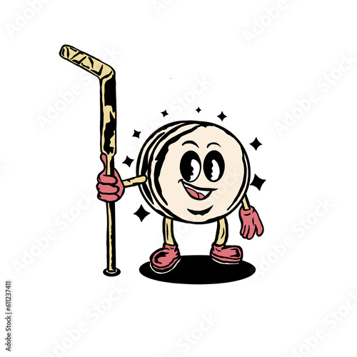 artwork hockey ball character cartoon funny