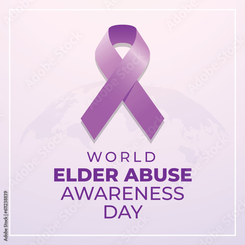 vector graphic of World Elder Abuse Awareness Day good for World Elder Abuse Awareness Day celebration. flat design. flyer design.flat illustration.