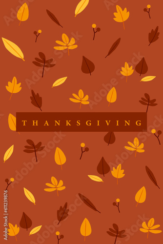 All about autumn leaves pattern for thanksgiving holiday celebration.