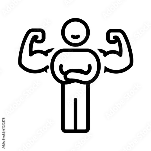 Black line icon for Confidence