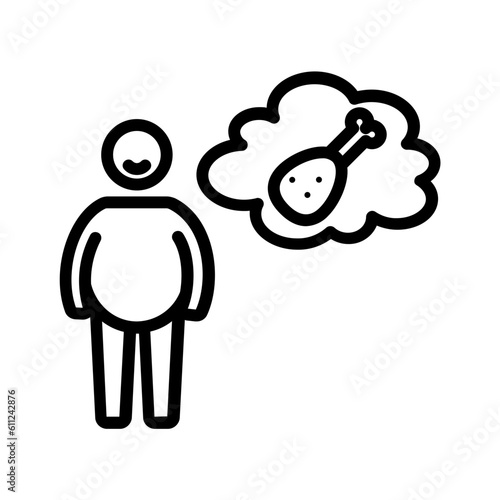 Black line icon for Desirable