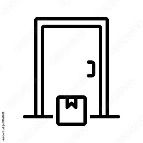 Black line icon for Doorstep