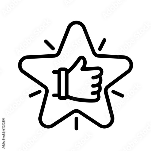 Black line icon for Excellent