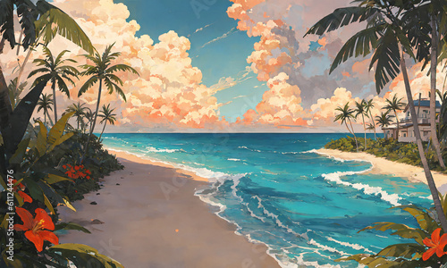 해변, 하늘, 휴양지 풍경 © Mr Minky