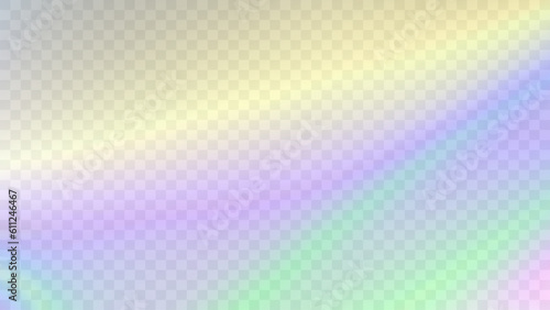 Modern blurred gradient background. Rainbow light prism effect. Hologram reflection. Poster template for social media posts, digital marketing, sales promotion.