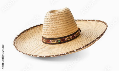Sombrero hat isolated on transparent o white background, png photo