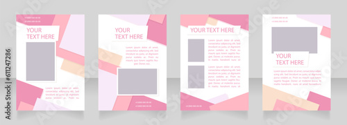 Catering service promotional blank brochure layout design. Vertical poster template set with empty copy space for text. Premade corporate reports collection. Editable flyer paper pages