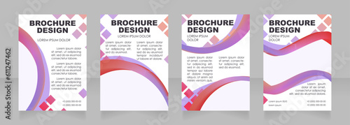 Educational institute promotion blank brochure layout design. Vertical poster template set with empty copy space for text. Premade corporate reports collection. Editable flyer paper pages