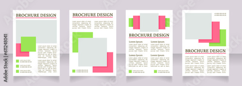 Fitness center advertisement blank brochure layout design. Vertical poster template set with empty copy space for text. Premade corporate reports collection. Editable flyer paper pages