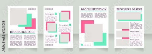 Art museum exhibition schedule blank brochure layout design. Vertical poster template set with empty copy space for text. Premade corporate reports collection. Editable flyer paper pages