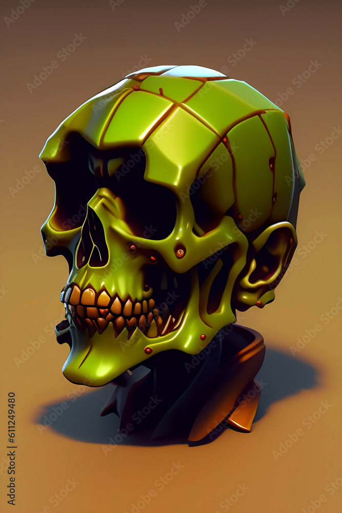 A skull toy with a Halloween theme on it made with generative Ai A skull toy with a Halloween theme on it made with generative Ai