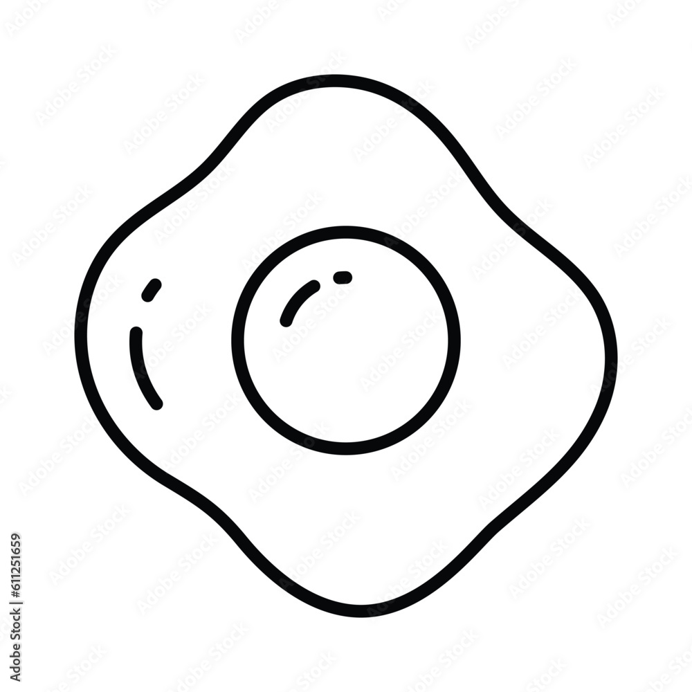 A beautifully designed vector of fried egg in trendy style, ready to use icon A beautifully designed vector of fried egg in trendy style, ready to use icon