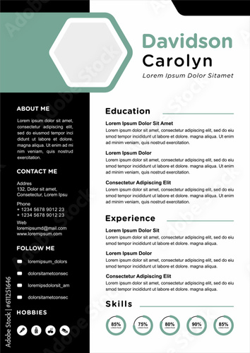 professional curriculum vitae template vector