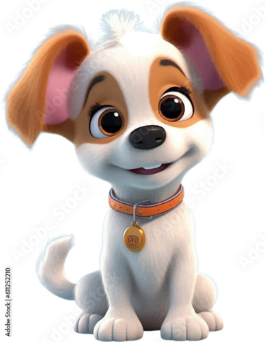 cute 3d puppy, in the style of photorealistic 