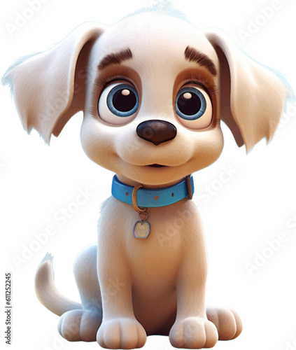 cute 3d puppy, in the style of photorealistic 
