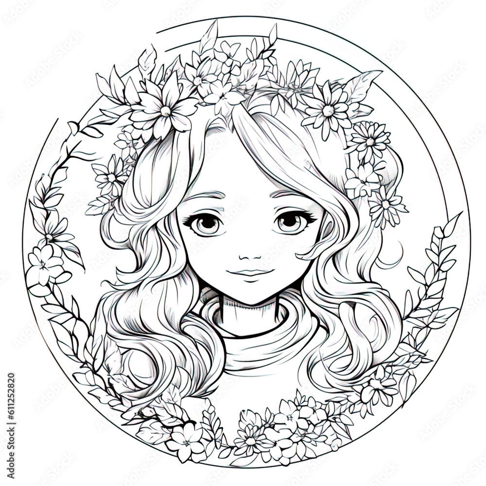 girl with flowers girl with flowers