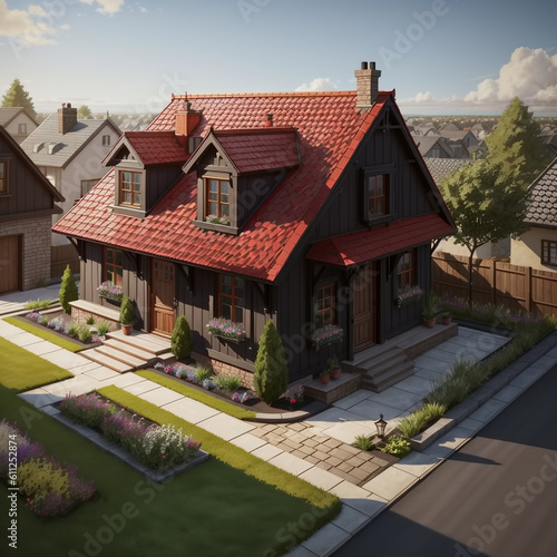 European style house. Gener...