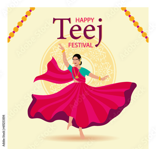 Teej, also known as Hartalika Teej or Hariyali Teej, is a popular Hindu festival celebrated primarily by women in many parts of India and Nepal. photo
