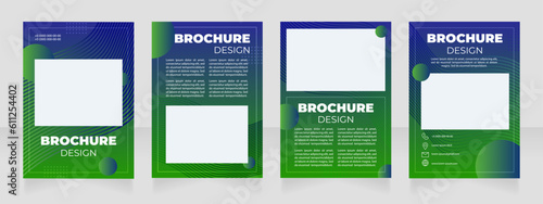 Computer graphics blank brochure layout design. Visual content creation. Vertical poster template set with empty copy space for text. Premade corporate reports collection. Editable flyer paper pages
