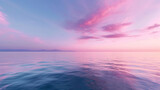soft summer sunset over the bay, beautiful horizon pink clouds and water. Generative Ai