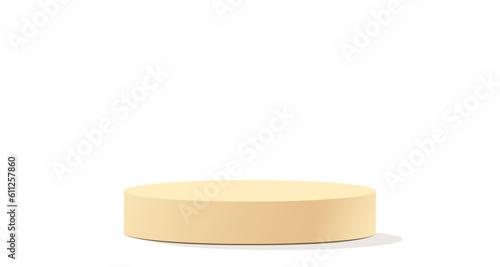 Vector podium on empty background, pastel color.