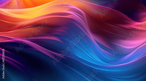 Wallpaper Mural Multi layers color texture papercut layers in gradient banner. Cover layout material design template. Abstract realistic papercut decoration textured with cardboard wavy layers. Ai generative Torontodigital.ca