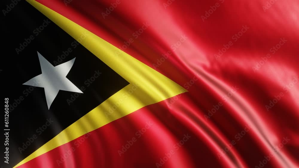 East Timor flag is waving 3D animation. East Timor flag waving in the wind. National flag of East Timor. flag seamless loop animation. 4K East Timor flag is waving 3D animation. East Timor flag waving in the wind. National flag of East Timor. flag seamless loop animation. 4K