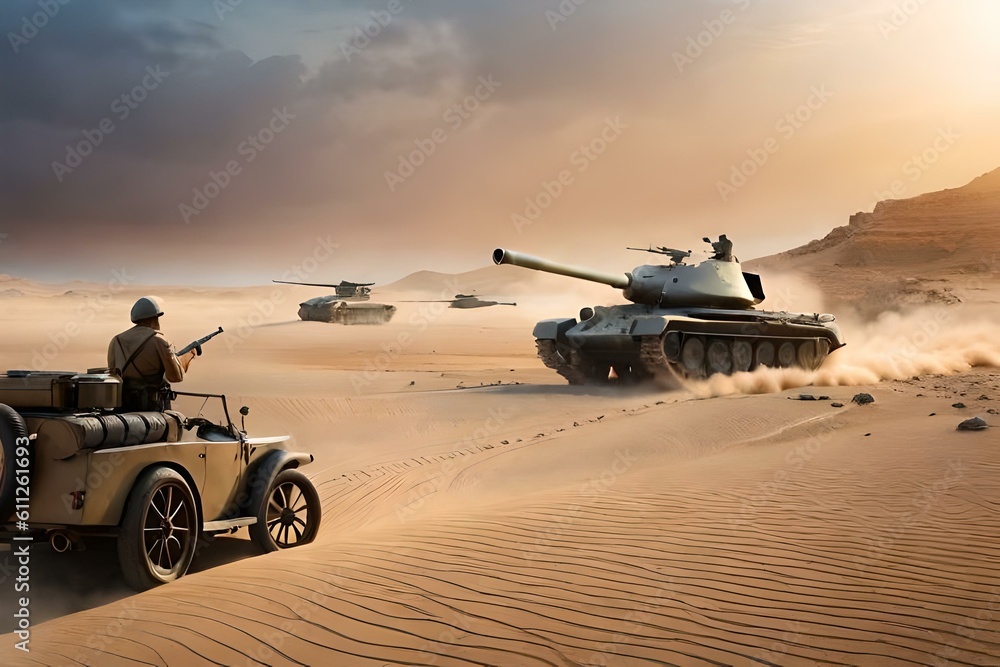 tank in the desert tank in the desert