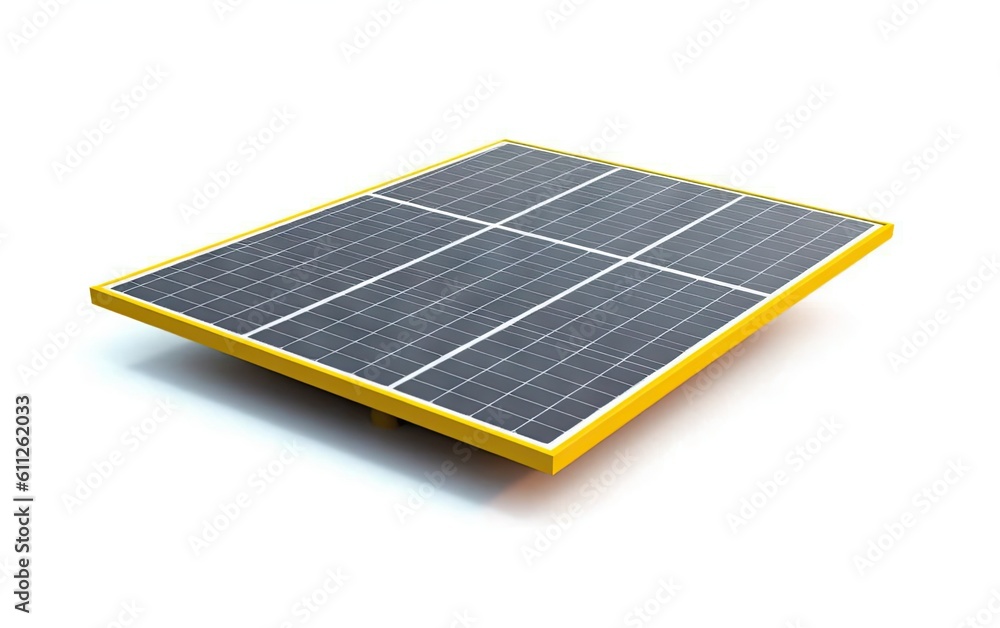 Photovoltaic solar power panel Isolated on white background. Ai generative. Photovoltaic solar power panel Isolated on white background. Ai generative.