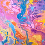 Liquid marbling paint texture background fluid painting abstract texture intensive color mix wallpaper with Generative AI