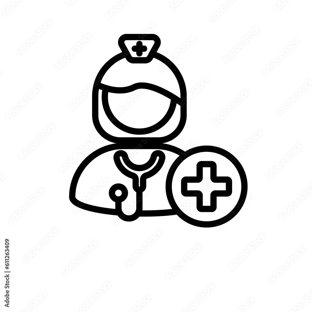 nurse sign symbol vector