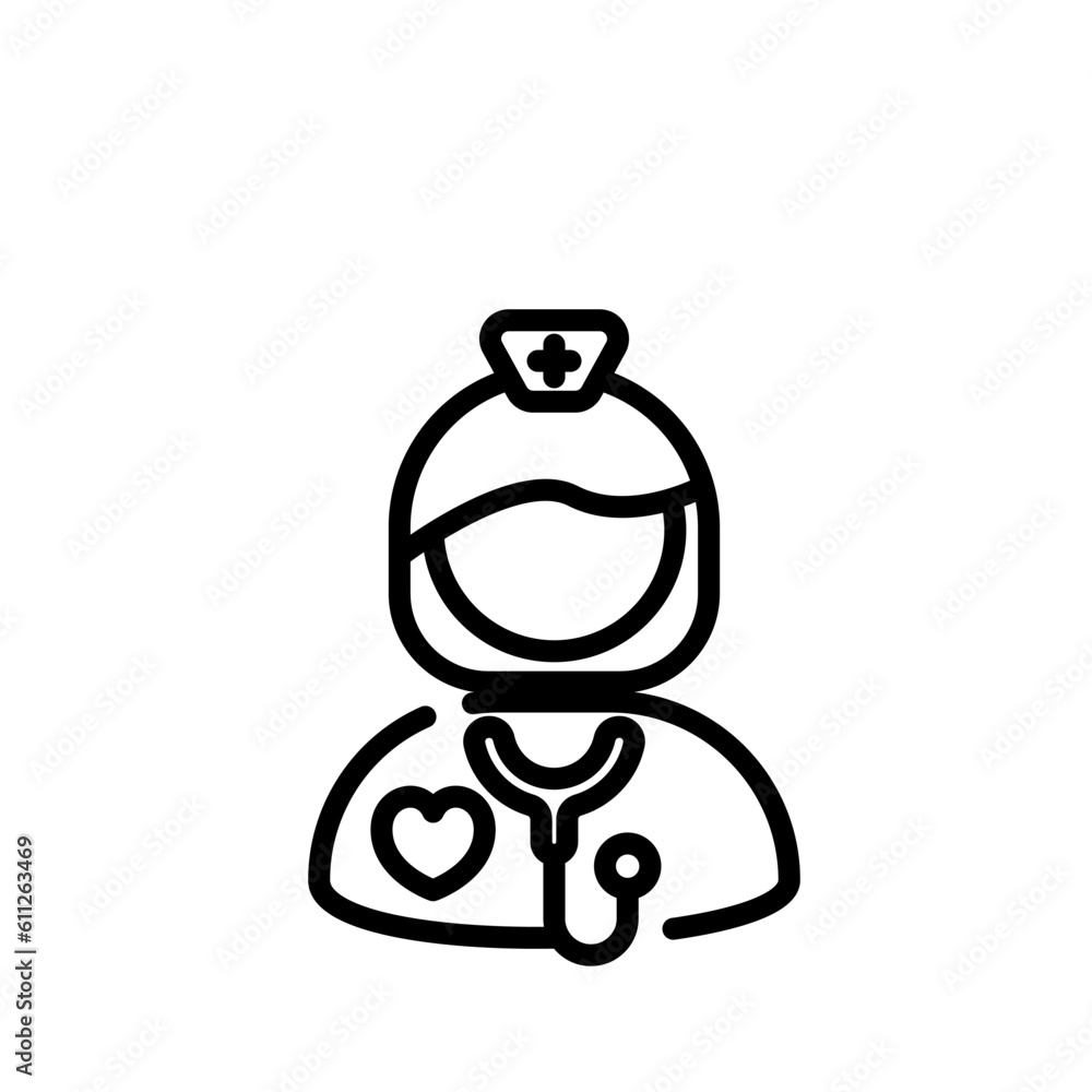 nurse sign symbol vector