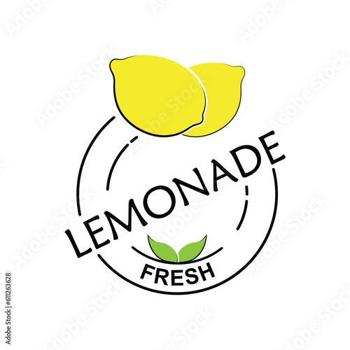 Citrus flat vector icon. Lemon, orange flat vector icon, brand company