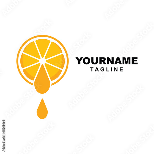 Citrus flat vector icon. Lemon, orange flat vector icon, brand company