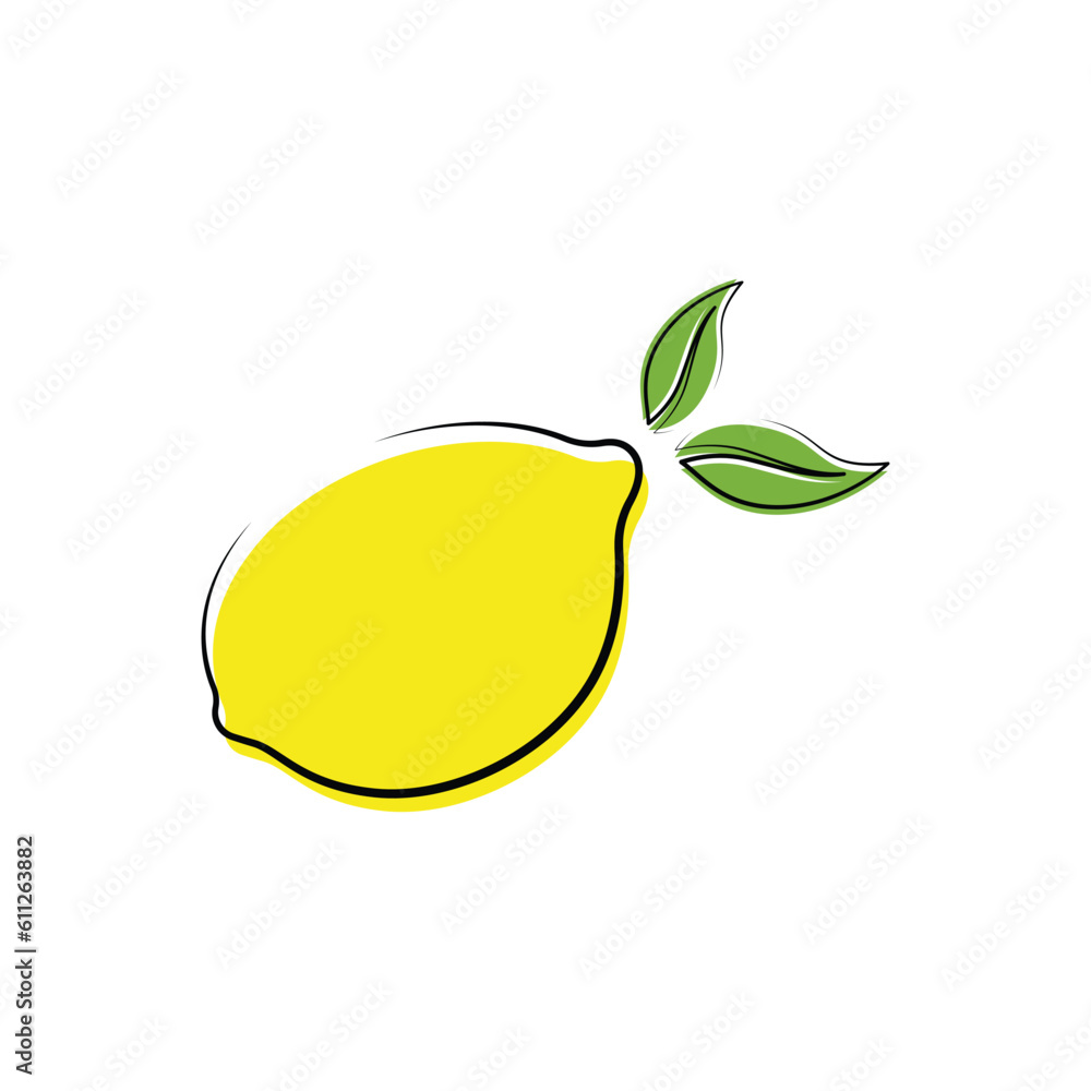 Citrus flat vector icon. Lemon, orange flat vector icon, brand company Citrus flat vector icon. Lemon, orange flat vector icon, brand company