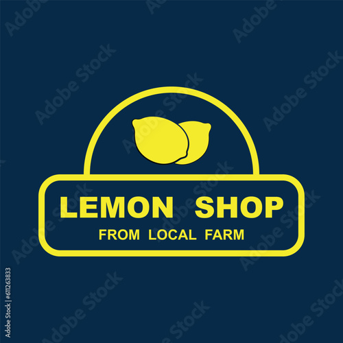 Citrus flat vector icon. Lemon, orange flat vector icon, brand company