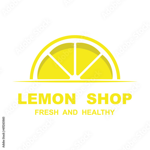 Citrus flat vector icon. Lemon, orange flat vector icon, brand company