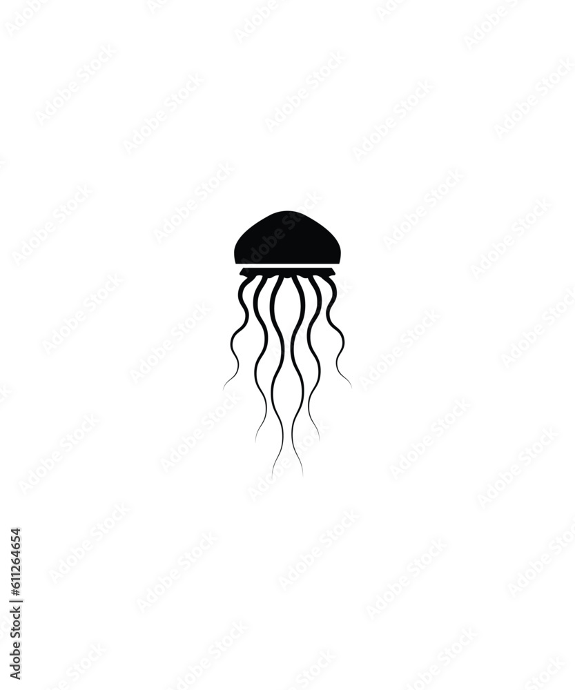 jellyfish icon, vector best flat icon. - obrazy, fototapety, plakaty 