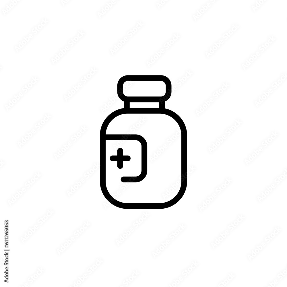 Fototapeta premium medicine bottle sign symbol vector