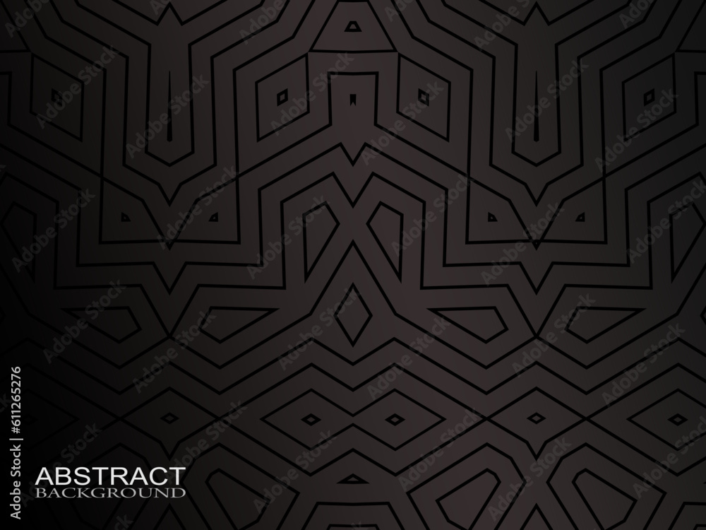 Black abstract geometric background. Modern shape concept.