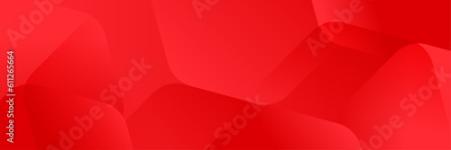 Abstract Red Geometric banner design background.