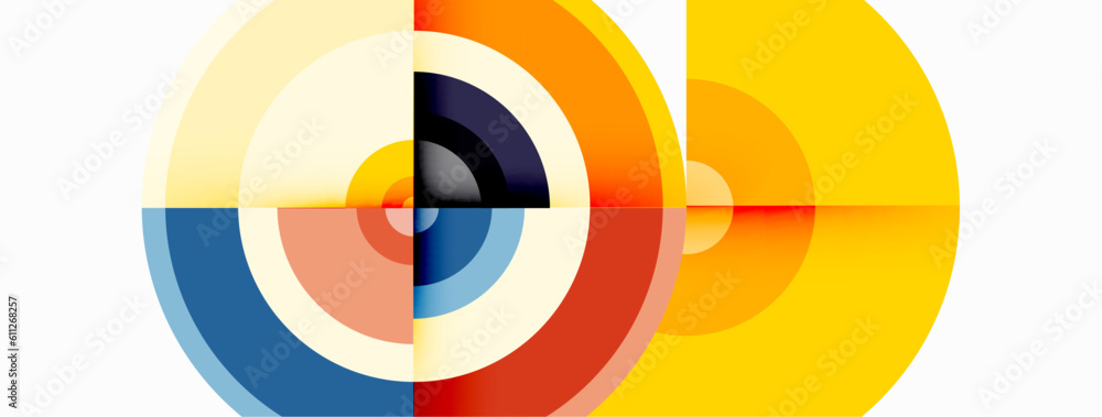 Circles with shadows trendy minimal geometric composition abstract background Circles with shadows trendy minimal geometric composition abstract background