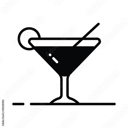 A glass of fresh drink with piece of lemon showing concept icon of summer drink