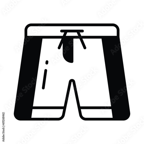 Shorts icon in modern style, beachwear vector