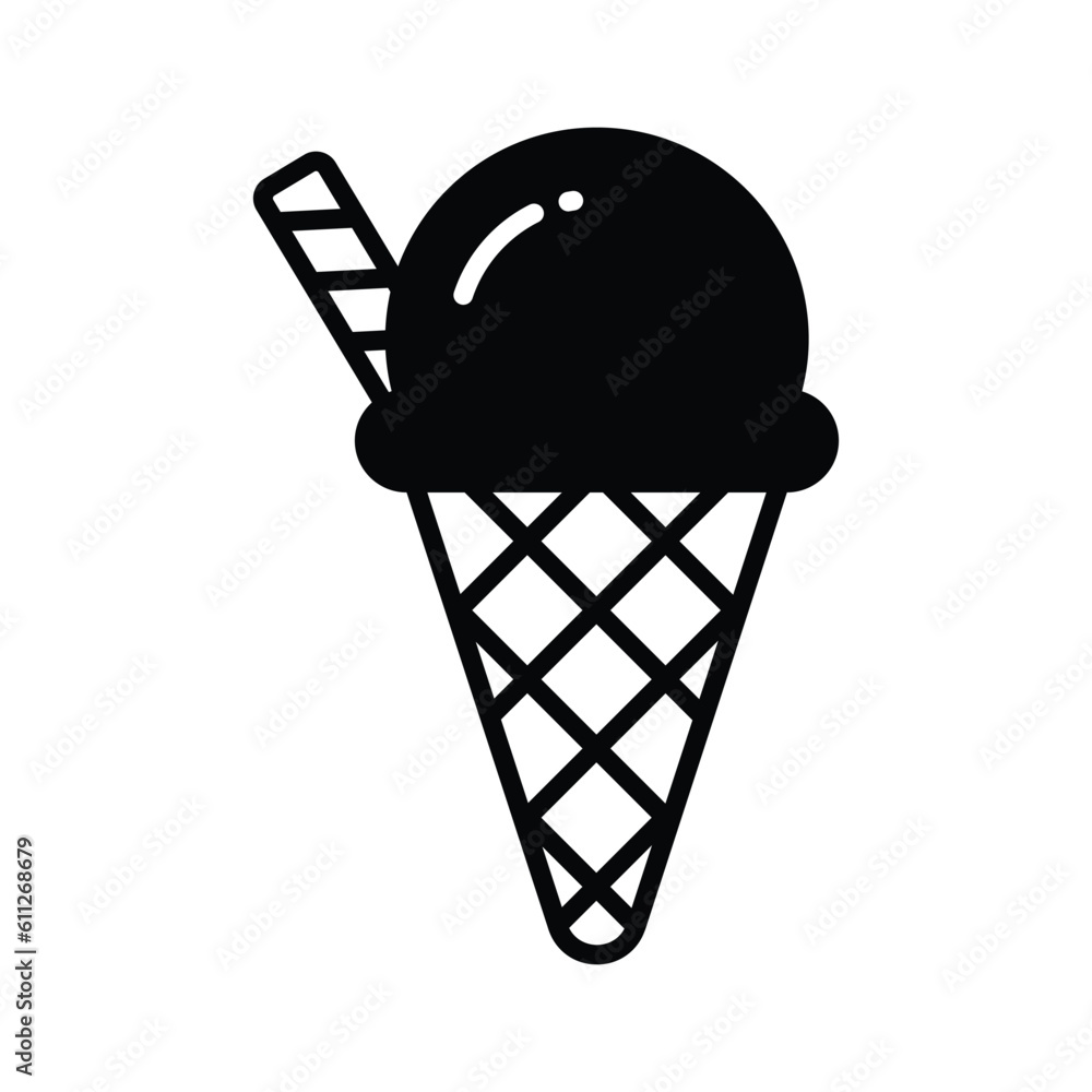 Ice cream cup in modern style, ready to use and download