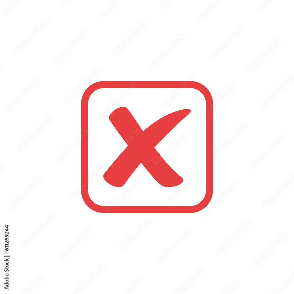 Cross Sign Cancel Denial Icon Vector Cross Sign Cancel Denial Icon Vector
